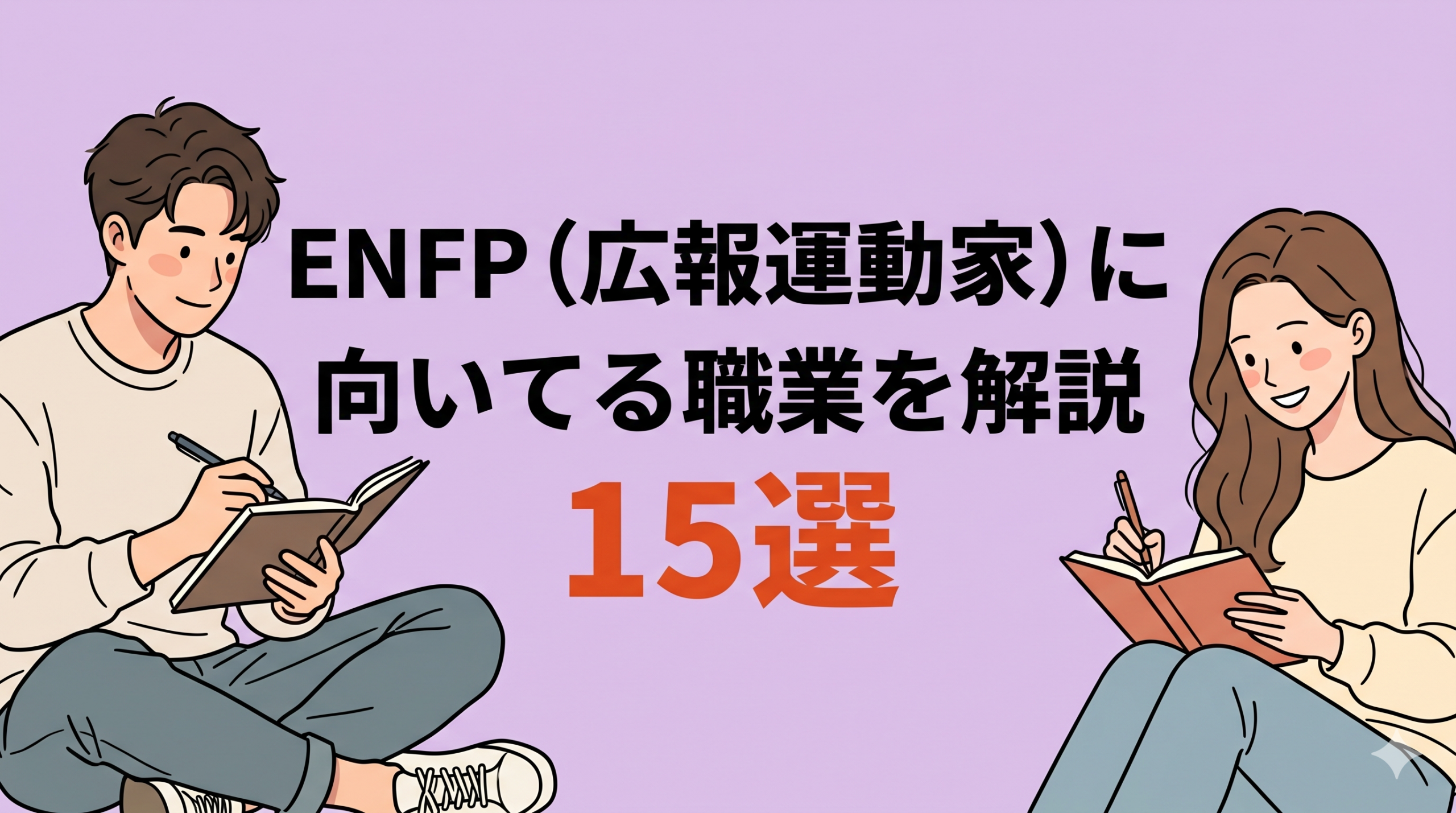 ENFP（広報運動家）に向いてる職業15選！失敗しない仕事探しも解説