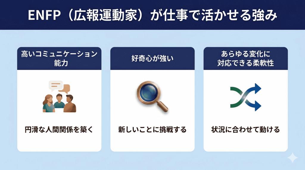 ENFP（広報運動家）が仕事で活かせる強み