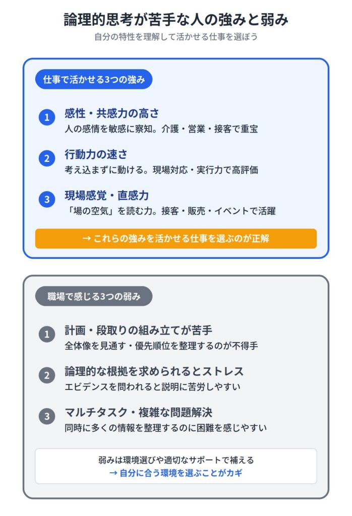 論理的思考が苦手な人の強みと弱み