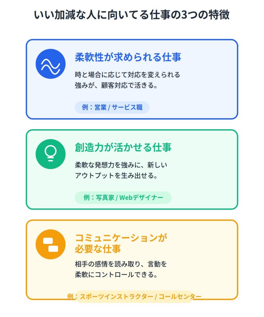 いい加減な人に向いてる仕事の特徴