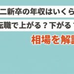第二新卒の年収相場｜20代の平均と転職で上がる・下がるの見方